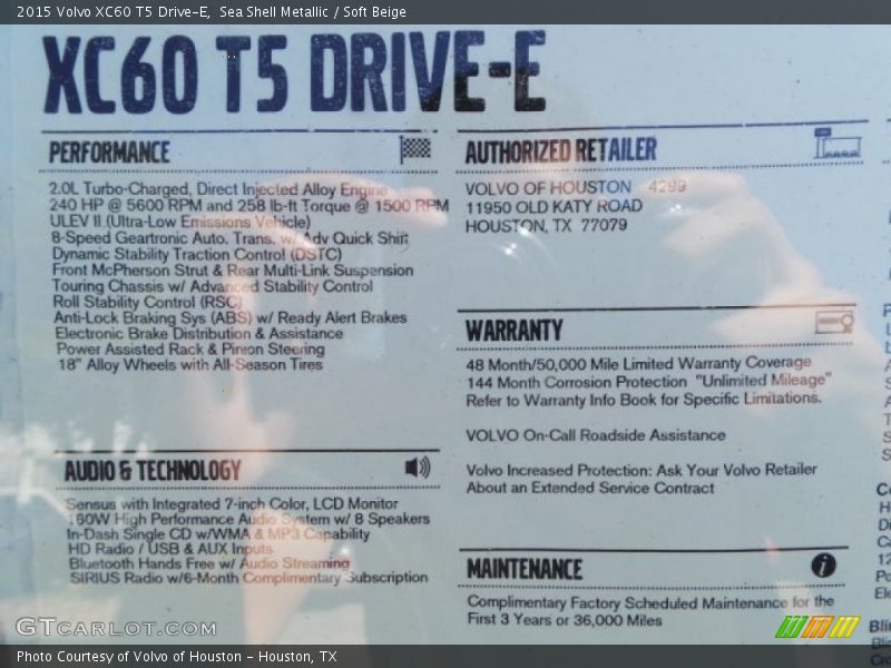 Sea Shell Metallic / Soft Beige 2015 Volvo XC60 T5 Drive-E