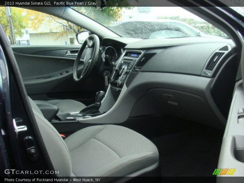 Pacific Blue Pearl / Gray 2013 Hyundai Sonata GLS