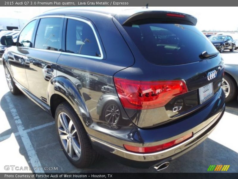 Lava Gray Metallic / Espresso 2015 Audi Q7 3.0 Premium Plus quattro