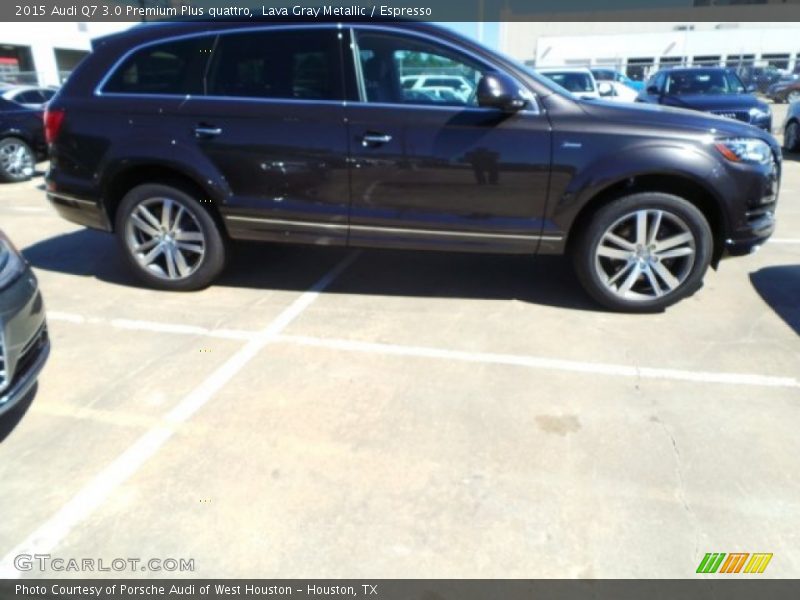 Lava Gray Metallic / Espresso 2015 Audi Q7 3.0 Premium Plus quattro