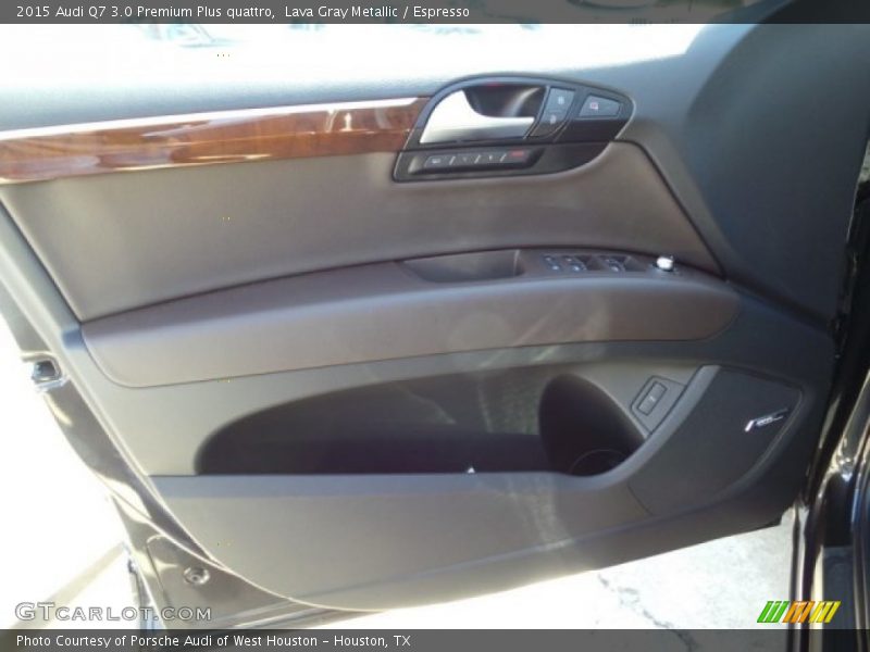 Lava Gray Metallic / Espresso 2015 Audi Q7 3.0 Premium Plus quattro