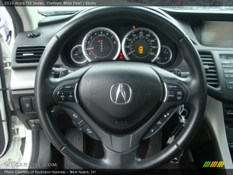 Premium White Pearl / Ebony 2010 Acura TSX Sedan