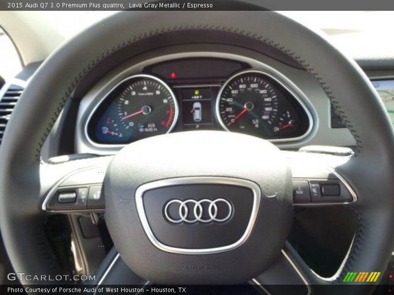 Lava Gray Metallic / Espresso 2015 Audi Q7 3.0 Premium Plus quattro