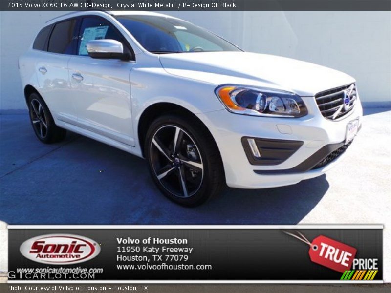 Crystal White Metallic / R-Design Off Black 2015 Volvo XC60 T6 AWD R-Design