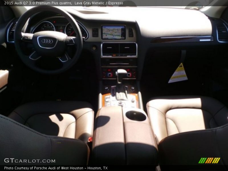 Lava Gray Metallic / Espresso 2015 Audi Q7 3.0 Premium Plus quattro