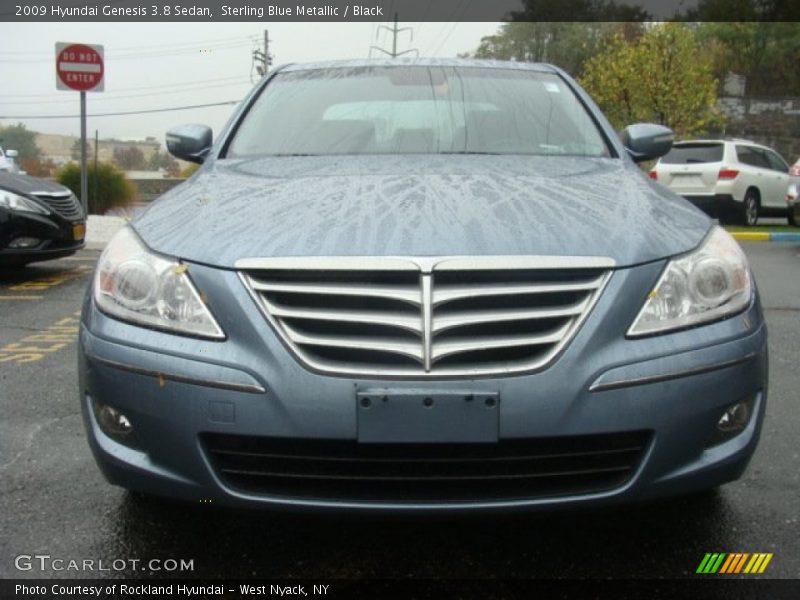 Sterling Blue Metallic / Black 2009 Hyundai Genesis 3.8 Sedan