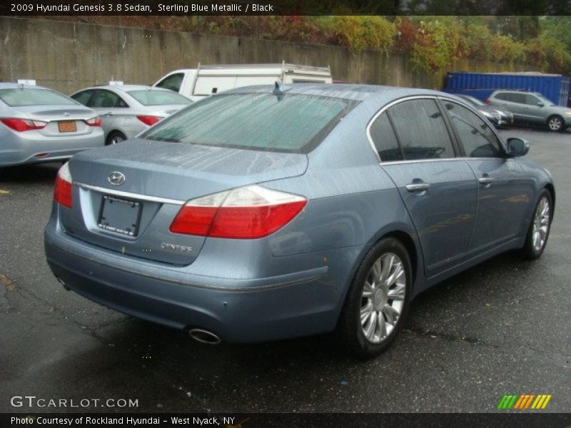 Sterling Blue Metallic / Black 2009 Hyundai Genesis 3.8 Sedan