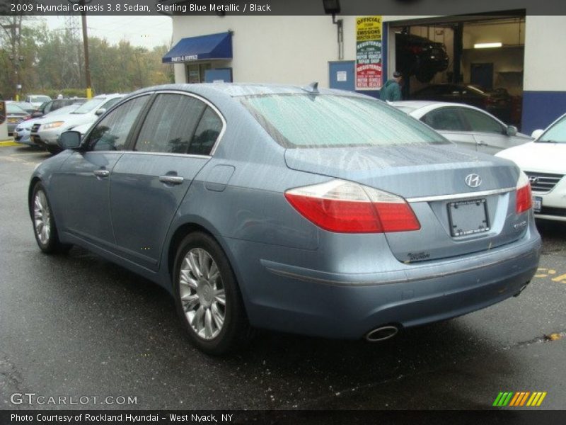 Sterling Blue Metallic / Black 2009 Hyundai Genesis 3.8 Sedan