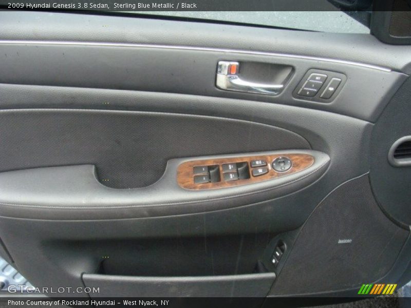 Sterling Blue Metallic / Black 2009 Hyundai Genesis 3.8 Sedan