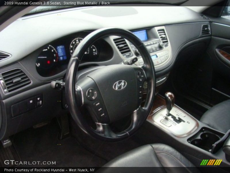Sterling Blue Metallic / Black 2009 Hyundai Genesis 3.8 Sedan