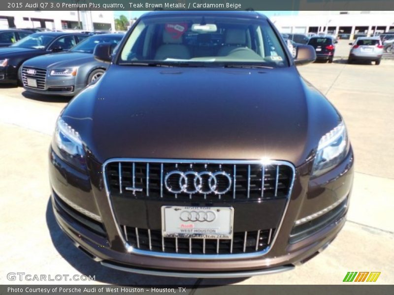 Teak Brown Metallic / Cardamom Beige 2015 Audi Q7 3.0 Premium Plus quattro