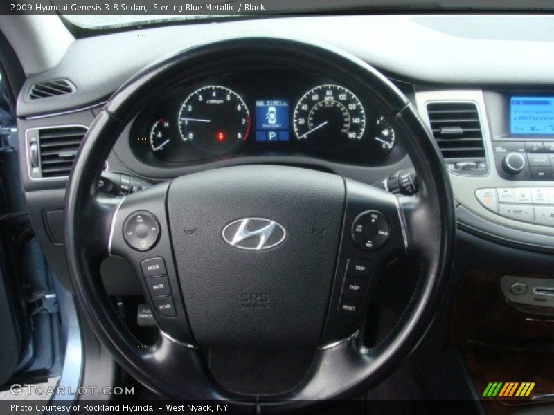 Sterling Blue Metallic / Black 2009 Hyundai Genesis 3.8 Sedan