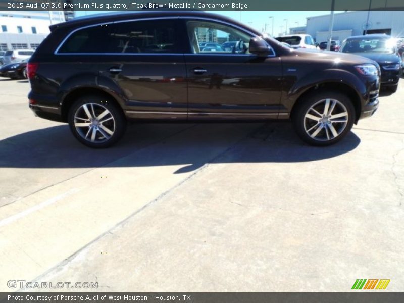 Teak Brown Metallic / Cardamom Beige 2015 Audi Q7 3.0 Premium Plus quattro