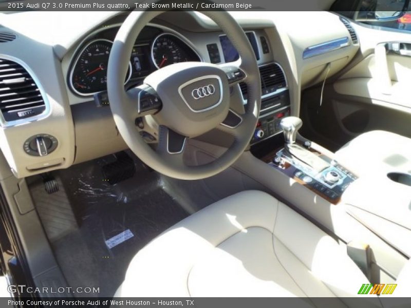 Teak Brown Metallic / Cardamom Beige 2015 Audi Q7 3.0 Premium Plus quattro