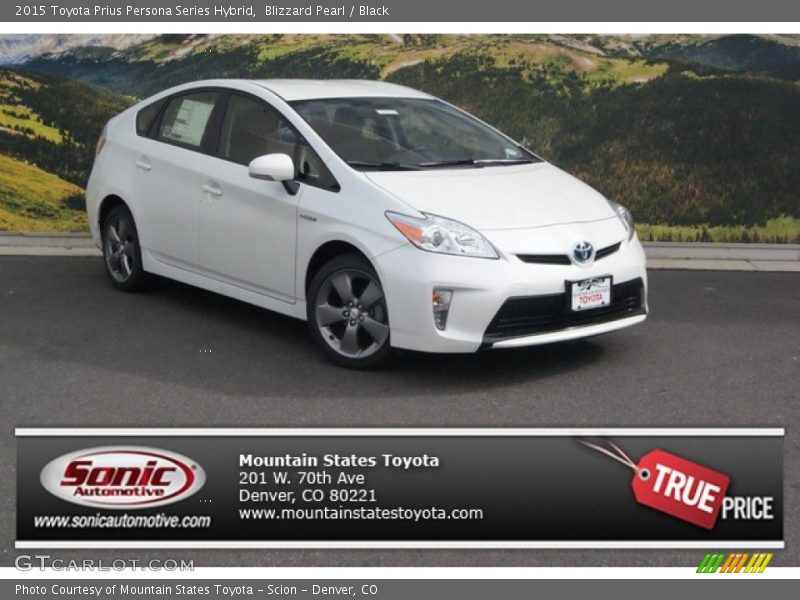 Blizzard Pearl / Black 2015 Toyota Prius Persona Series Hybrid