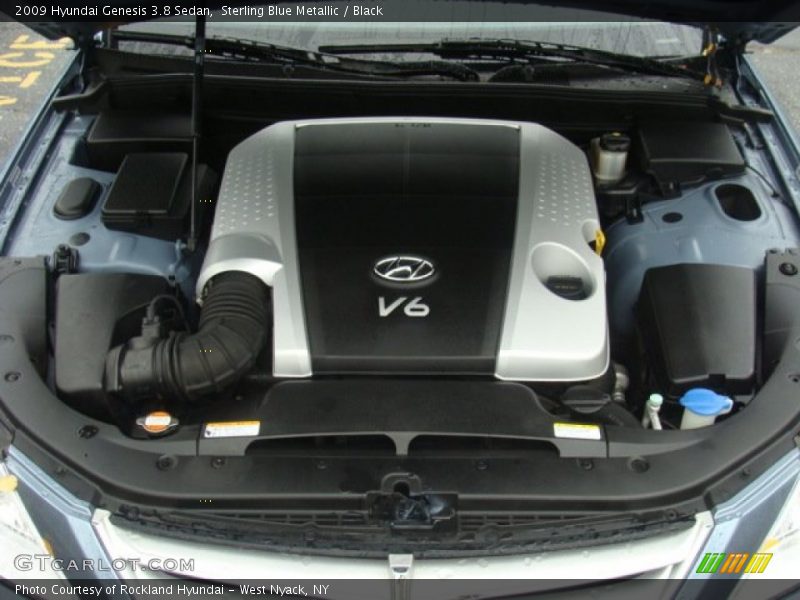 Sterling Blue Metallic / Black 2009 Hyundai Genesis 3.8 Sedan