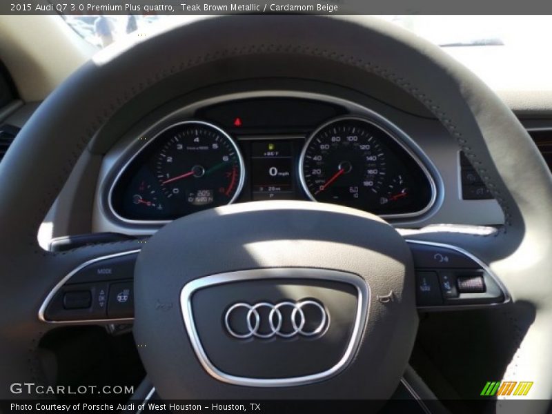 Teak Brown Metallic / Cardamom Beige 2015 Audi Q7 3.0 Premium Plus quattro