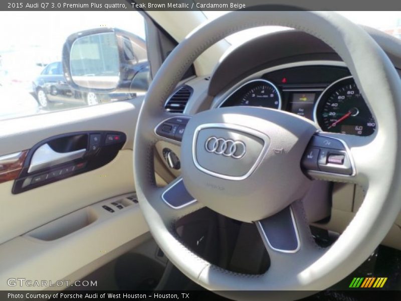 Teak Brown Metallic / Cardamom Beige 2015 Audi Q7 3.0 Premium Plus quattro