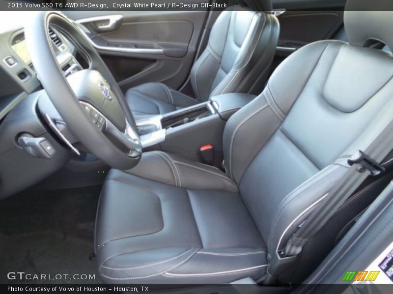 Crystal White Pearl / R-Design Off-Black 2015 Volvo S60 T6 AWD R-Design