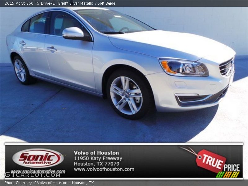 Bright Silver Metallic / Soft Beige 2015 Volvo S60 T5 Drive-E