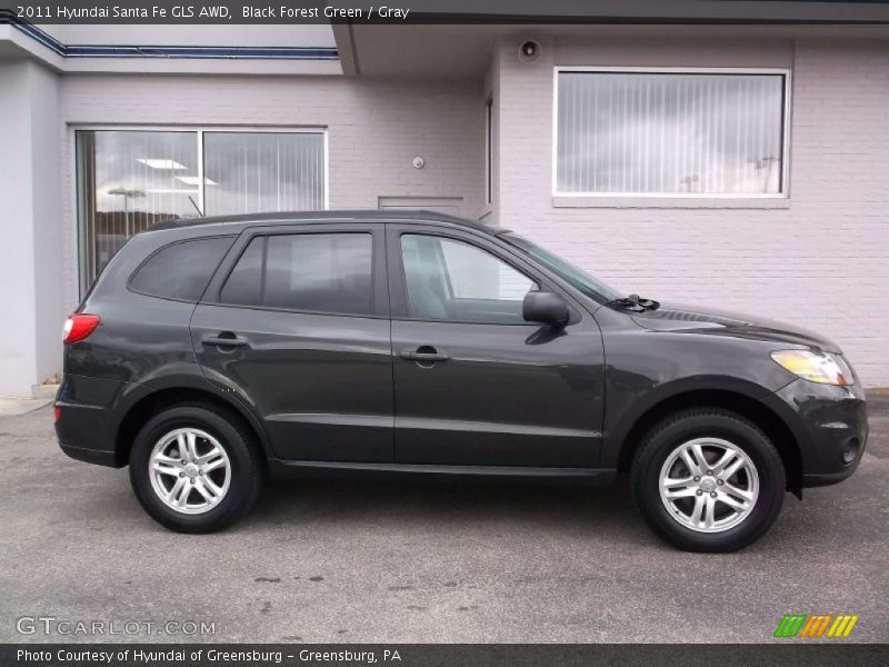 Black Forest Green / Gray 2011 Hyundai Santa Fe GLS AWD