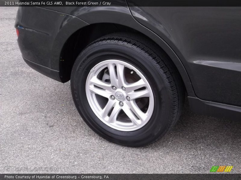 Black Forest Green / Gray 2011 Hyundai Santa Fe GLS AWD