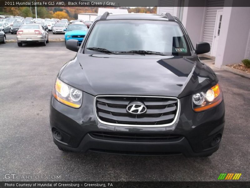 Black Forest Green / Gray 2011 Hyundai Santa Fe GLS AWD