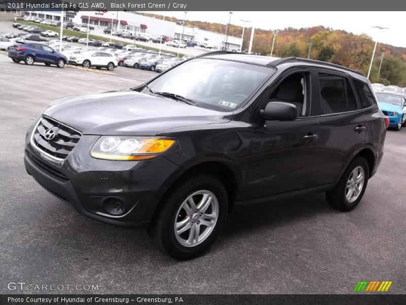 Black Forest Green / Gray 2011 Hyundai Santa Fe GLS AWD