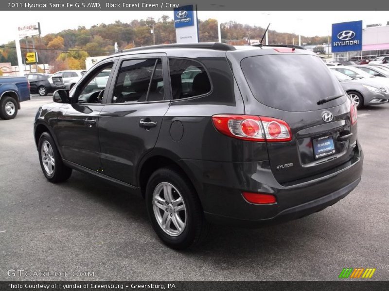 Black Forest Green / Gray 2011 Hyundai Santa Fe GLS AWD