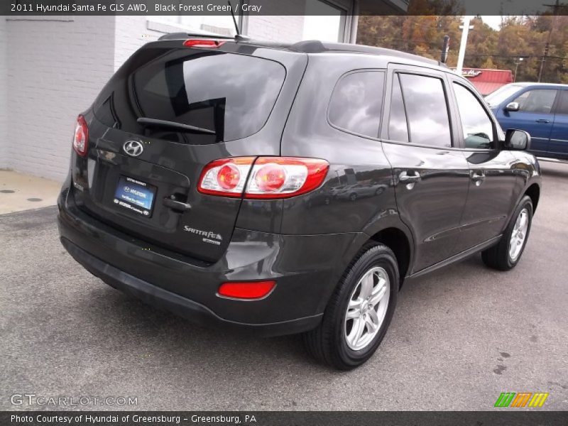 Black Forest Green / Gray 2011 Hyundai Santa Fe GLS AWD