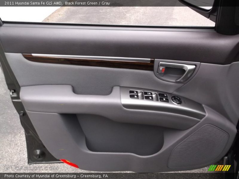 Black Forest Green / Gray 2011 Hyundai Santa Fe GLS AWD