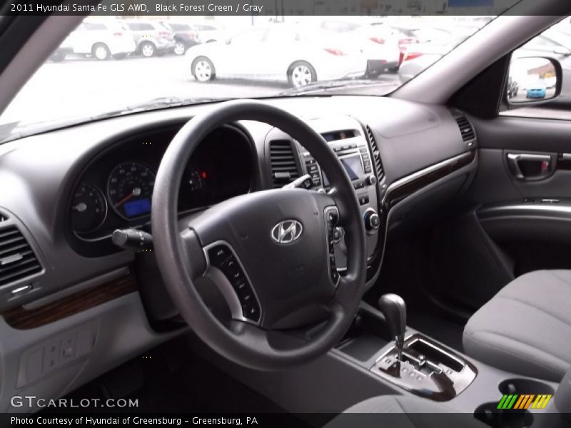 Black Forest Green / Gray 2011 Hyundai Santa Fe GLS AWD