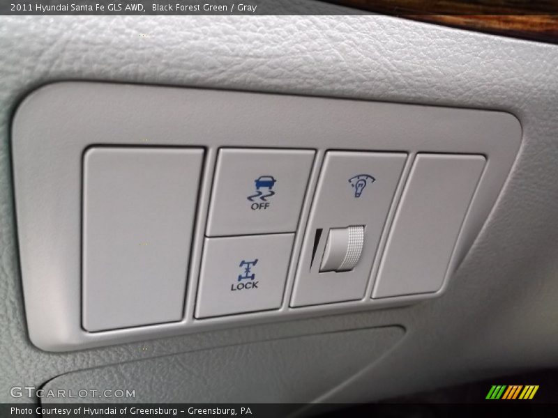 Black Forest Green / Gray 2011 Hyundai Santa Fe GLS AWD