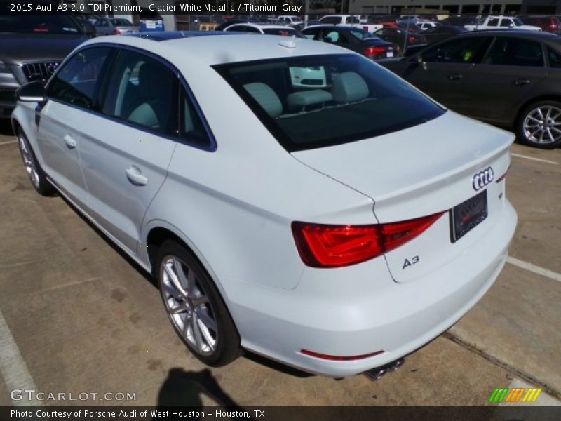 Glacier White Metallic / Titanium Gray 2015 Audi A3 2.0 TDI Premium