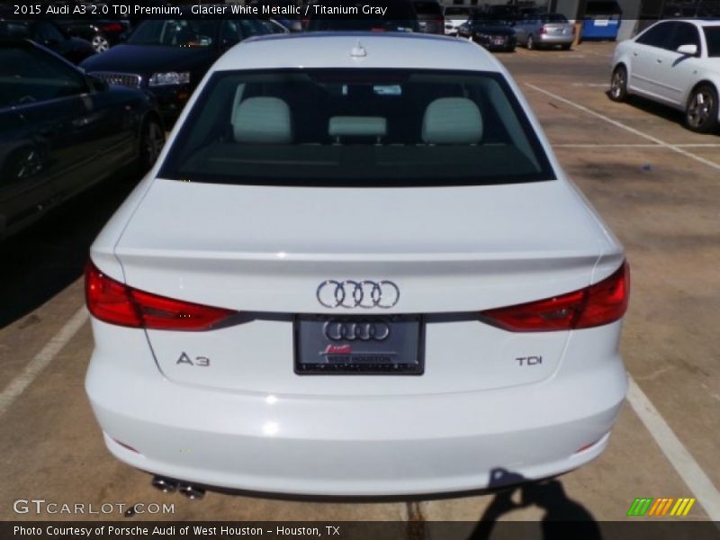 Glacier White Metallic / Titanium Gray 2015 Audi A3 2.0 TDI Premium