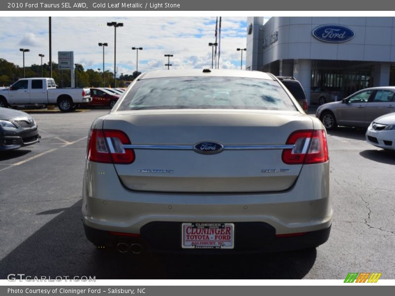 Gold Leaf Metallic / Light Stone 2010 Ford Taurus SEL AWD