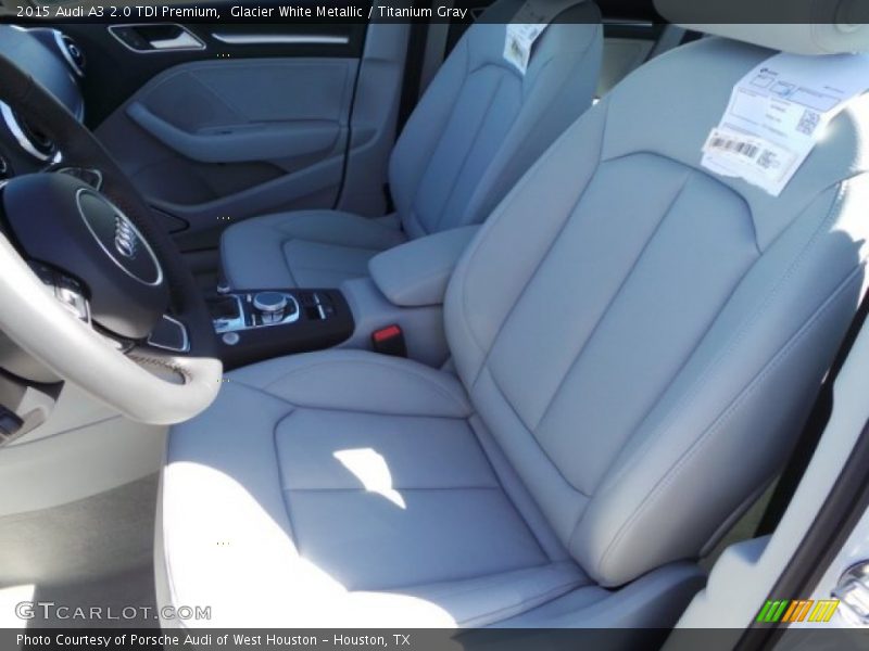 Glacier White Metallic / Titanium Gray 2015 Audi A3 2.0 TDI Premium