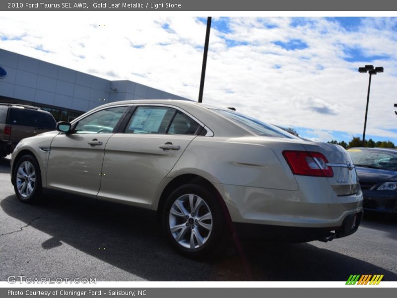 Gold Leaf Metallic / Light Stone 2010 Ford Taurus SEL AWD