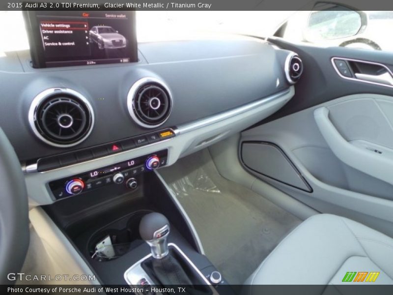 Glacier White Metallic / Titanium Gray 2015 Audi A3 2.0 TDI Premium