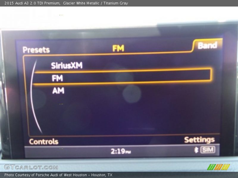 Glacier White Metallic / Titanium Gray 2015 Audi A3 2.0 TDI Premium