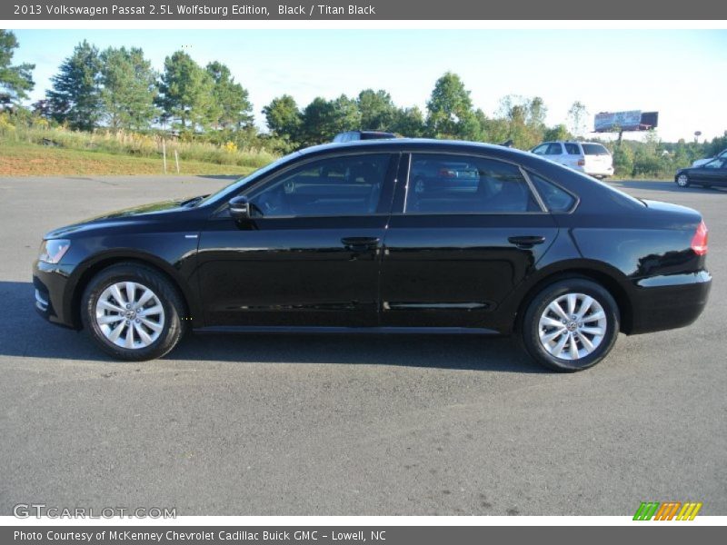 Black / Titan Black 2013 Volkswagen Passat 2.5L Wolfsburg Edition
