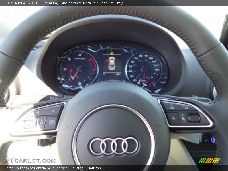 Glacier White Metallic / Titanium Gray 2015 Audi A3 2.0 TDI Premium