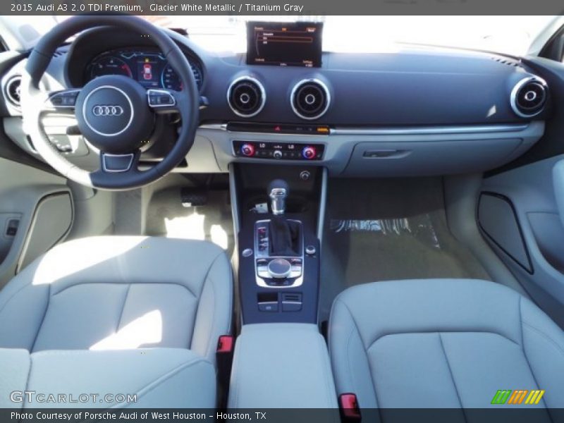 Glacier White Metallic / Titanium Gray 2015 Audi A3 2.0 TDI Premium