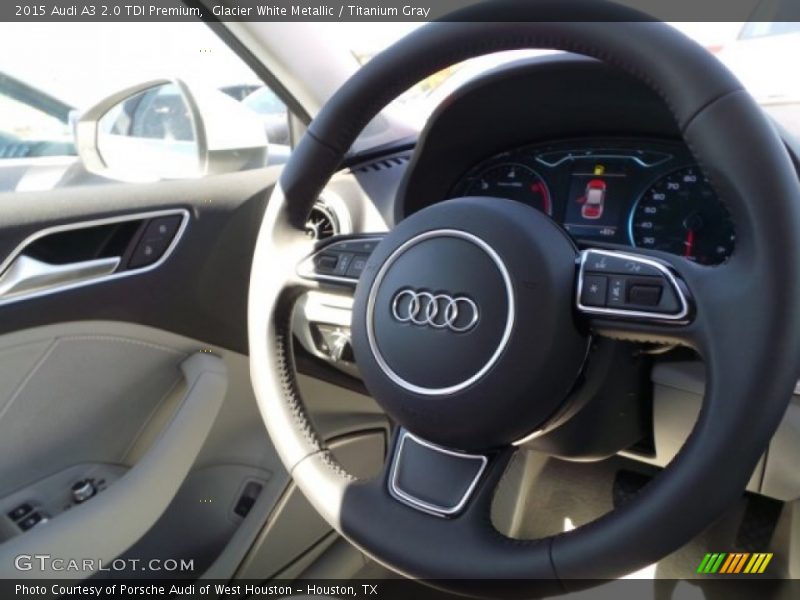 Glacier White Metallic / Titanium Gray 2015 Audi A3 2.0 TDI Premium