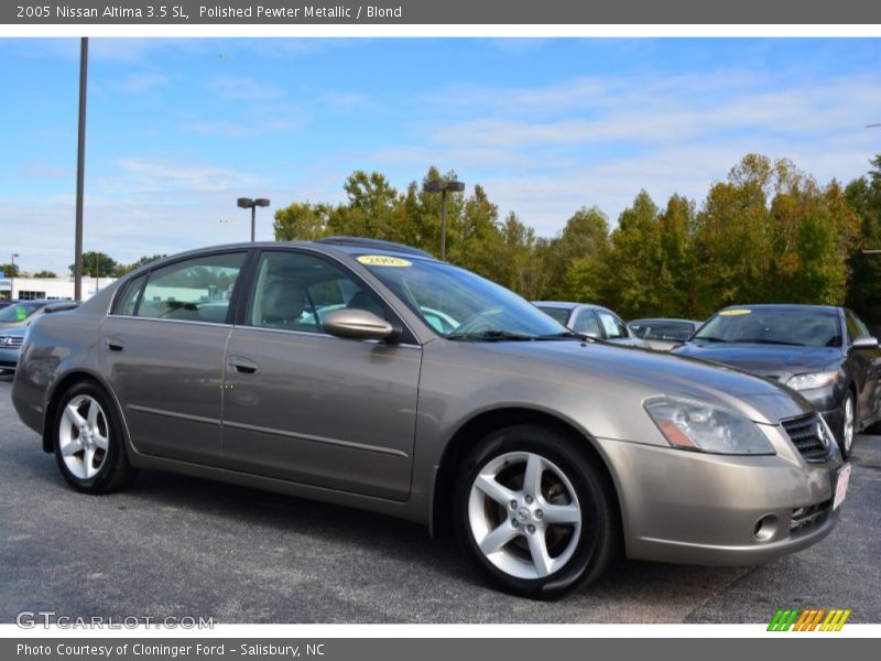 Polished Pewter Metallic / Blond 2005 Nissan Altima 3.5 SL