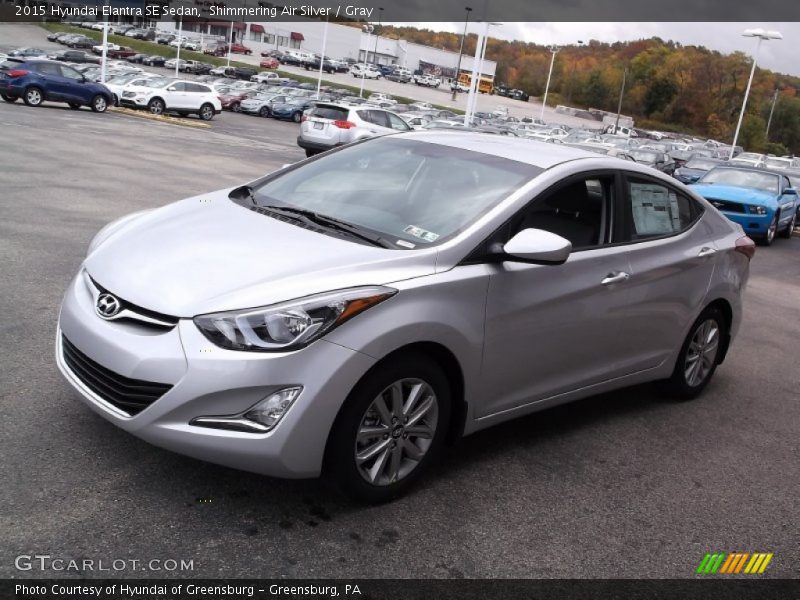 Shimmering Air Silver / Gray 2015 Hyundai Elantra SE Sedan