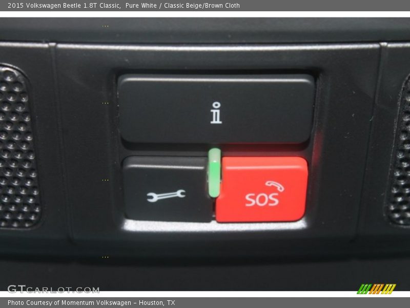 Pure White / Classic Beige/Brown Cloth 2015 Volkswagen Beetle 1.8T Classic