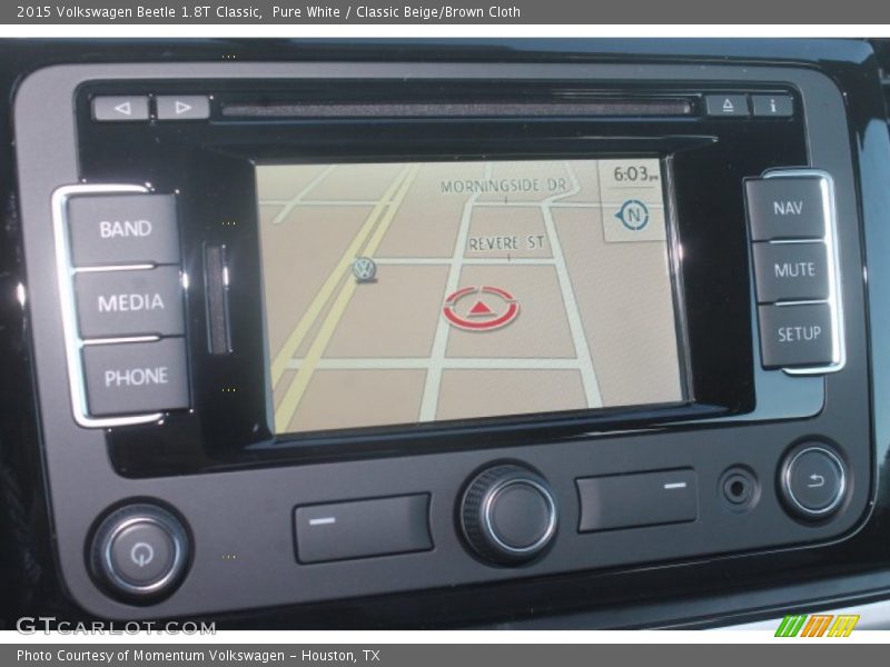 Pure White / Classic Beige/Brown Cloth 2015 Volkswagen Beetle 1.8T Classic