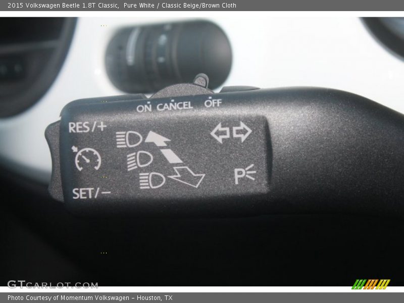 Pure White / Classic Beige/Brown Cloth 2015 Volkswagen Beetle 1.8T Classic