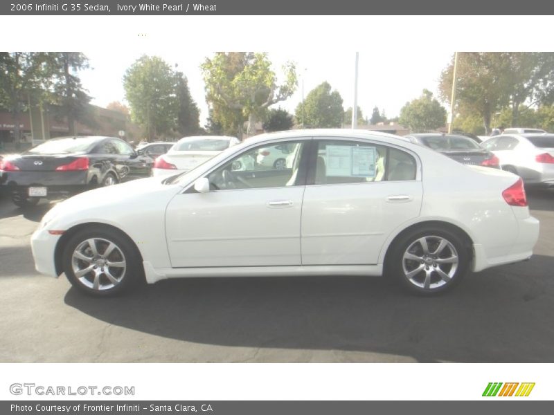 Ivory White Pearl / Wheat 2006 Infiniti G 35 Sedan